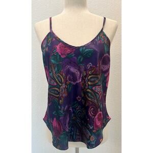 Vintage 1980s California Dynasty Floral Paisley Camisole Vintage Size M